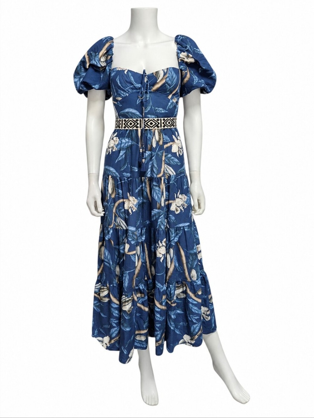 JOHANNA ORTIZ | Botanical Heritage Floral Puff Sleeve Ankle Dress Size 0
